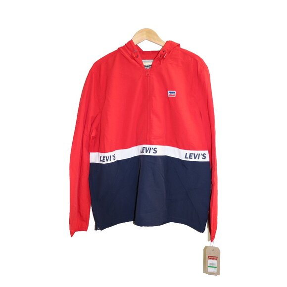 Levi’s Taslan Half Zip Red WindbreakerJacket - Picture 3 of 8